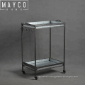 Mayco Kitchen Cart Indoor Outdoor BBQ Entertainment Storage Table Metal Bar Cart